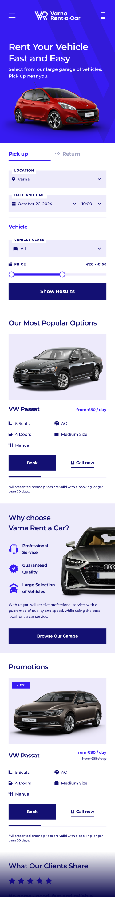 The same homepage on mobile.